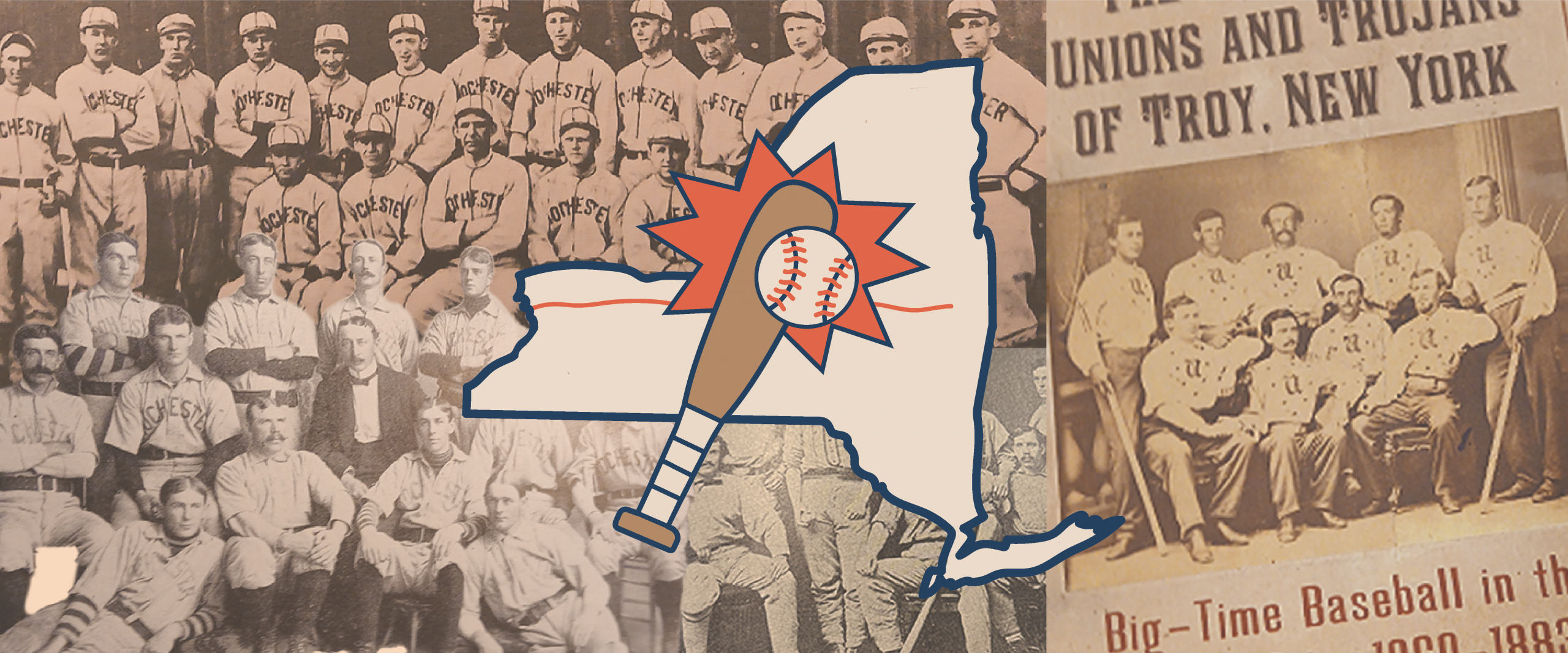 Illustration: Baseball's origins along the Erie Canal in the 1800s